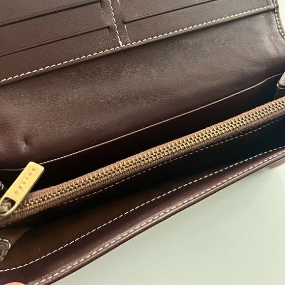Celine Canvas Long Wallet Vintage Brown - Picture 3 of 12
